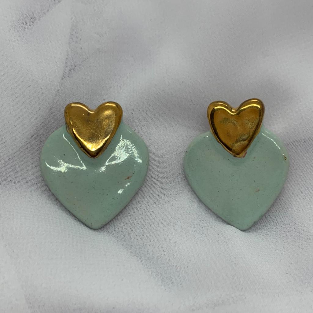 Aretes corazón mint_1