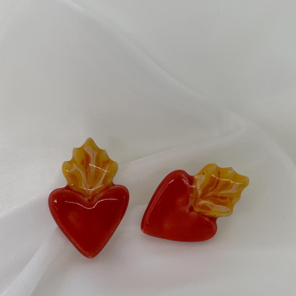 Aretes en cerámica sagrado Corazón_1